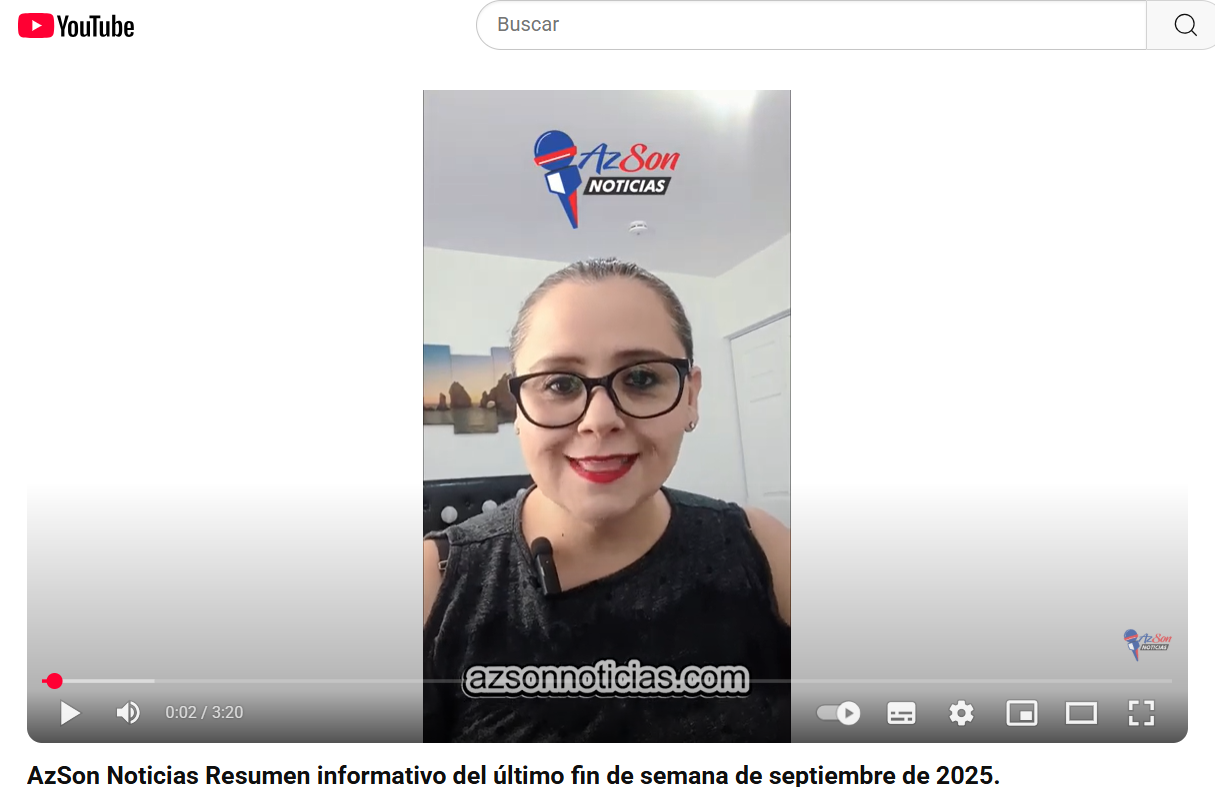 VIDEO. Resumen informativo. Lunes 29 de septiembre de 2025. AZSON Noticias